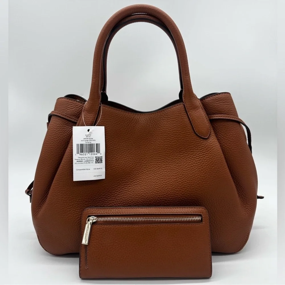 Kate Spade Large Dumpling Satchel Crossbody Bag & Leather Slim Bifold Wallet - Picture 6 of 14